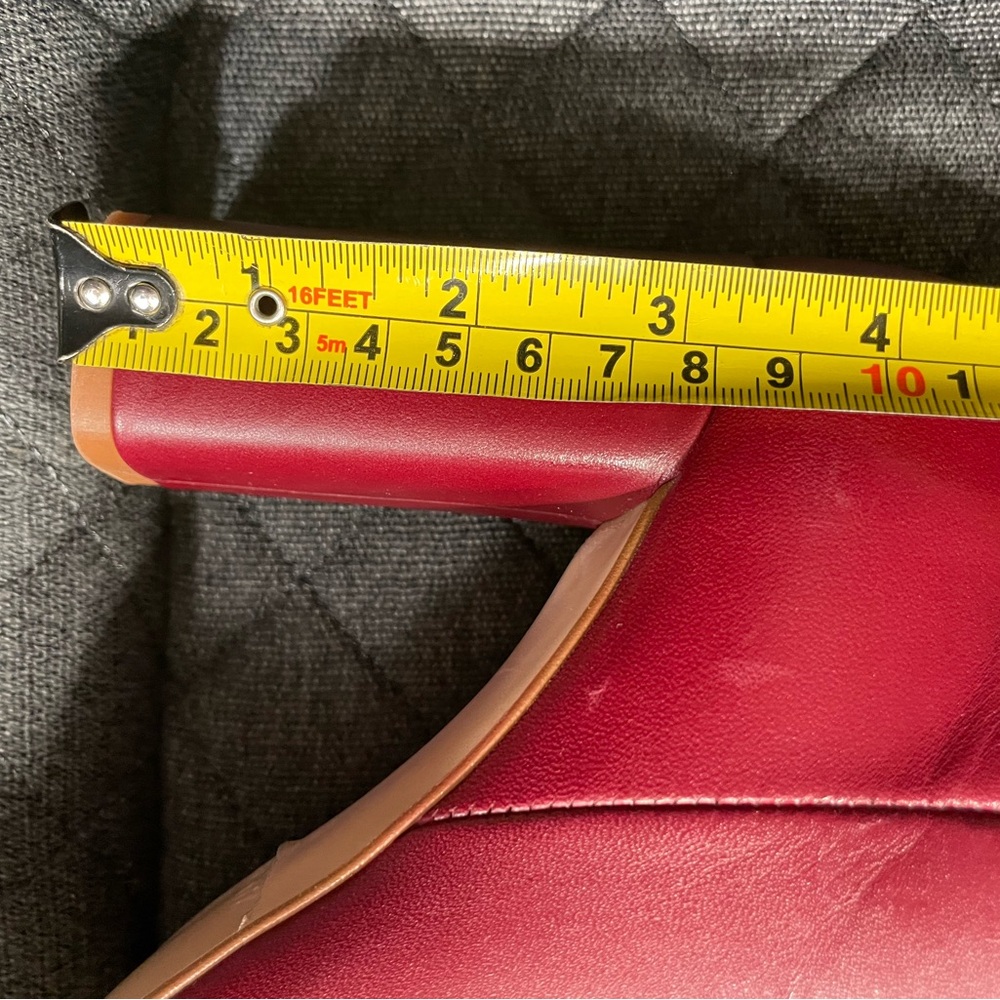 Zara burgundy leather boots - Picture 10 of 12